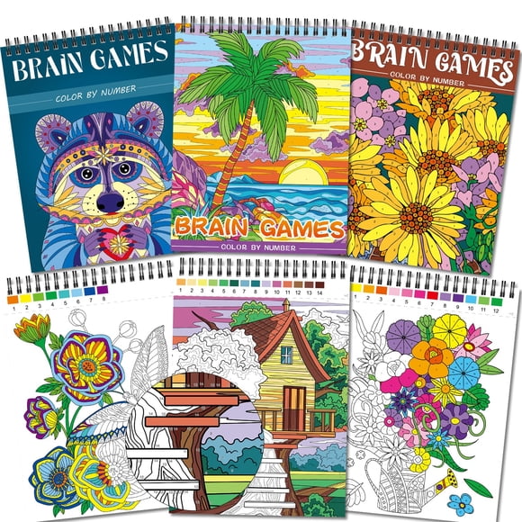 Libros Para Colorear Colorea Por Números Para Adultos 3 Temas 60 Págs
