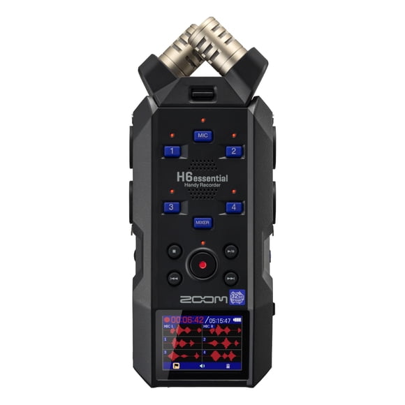 Grabador de audio Zoom H6essential 2024 con 6 pistas flotantes de 32 bits