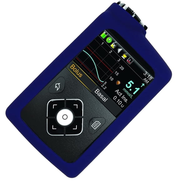 Funda de silicona usastar-SNK para bomba Medtronic Minimed, azul marino