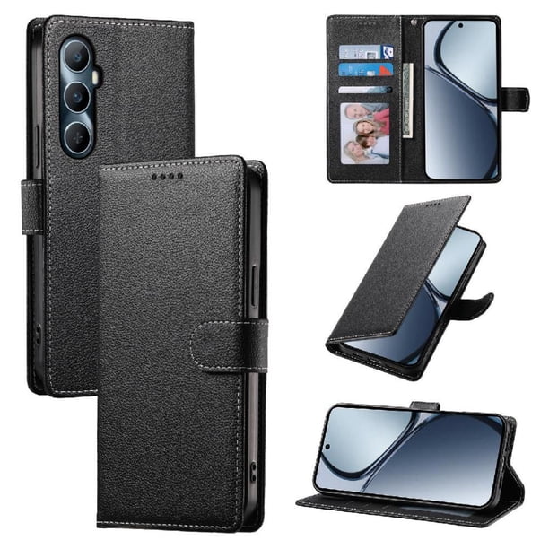 Funda para FOXDOCK Realme C65 4G– Cuero Premium, 3 ranuras para tarjetas, Protección contra impactos