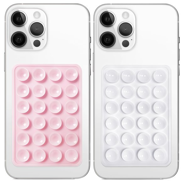Soporte de Silicona para Teléfono Galundge Pack de 2, Rosa y Blanco