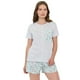 thumbnail image 1 of Pijama Mujer Bolsillo Estampado Petalos Gris Corona, 1 of 5