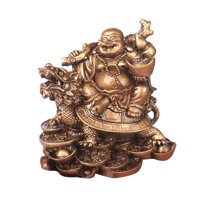 Bothyi - Estatua De Buda Estilo Chino Decoraciones Antiguas Para Oficina Templo Artesanía Bronce