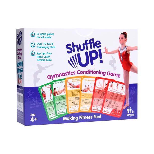 Juegos de cartas de gimnasia Shuffle Up, más de 70 tarjetas de habilidades para niños mayores de 4 años