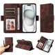 thumbnail image 2 of Carcasa FOXDOCK iPhone 15 de cuero PU, diseño acolchado clásico, protección contra caídas y rayones, 2 of 5