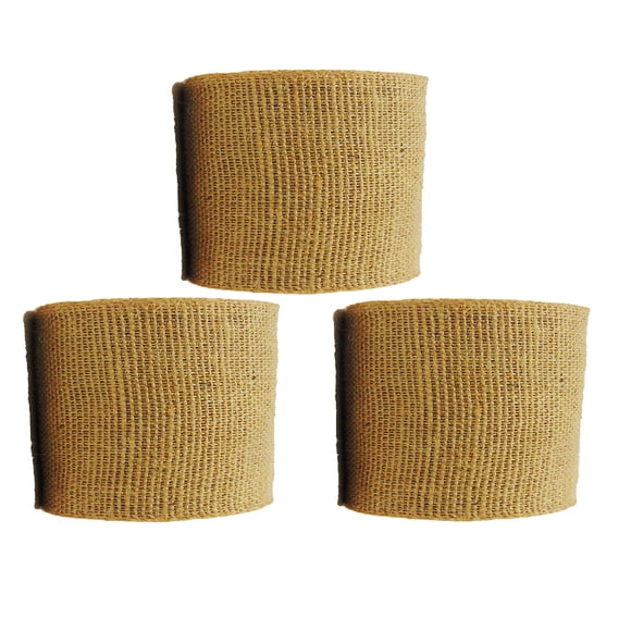 Cinta de yute natural AAYU 6,4 cm x 9,1 m, paquete de 3