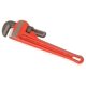 thumbnail image 1 of Superior Tool 02810 Llave de tubo de hierro fundido de alta resistencia con mango recto, mordaza de 1‑1/2 pulgada – 10 pulgadas, color rojo, 1 of 1