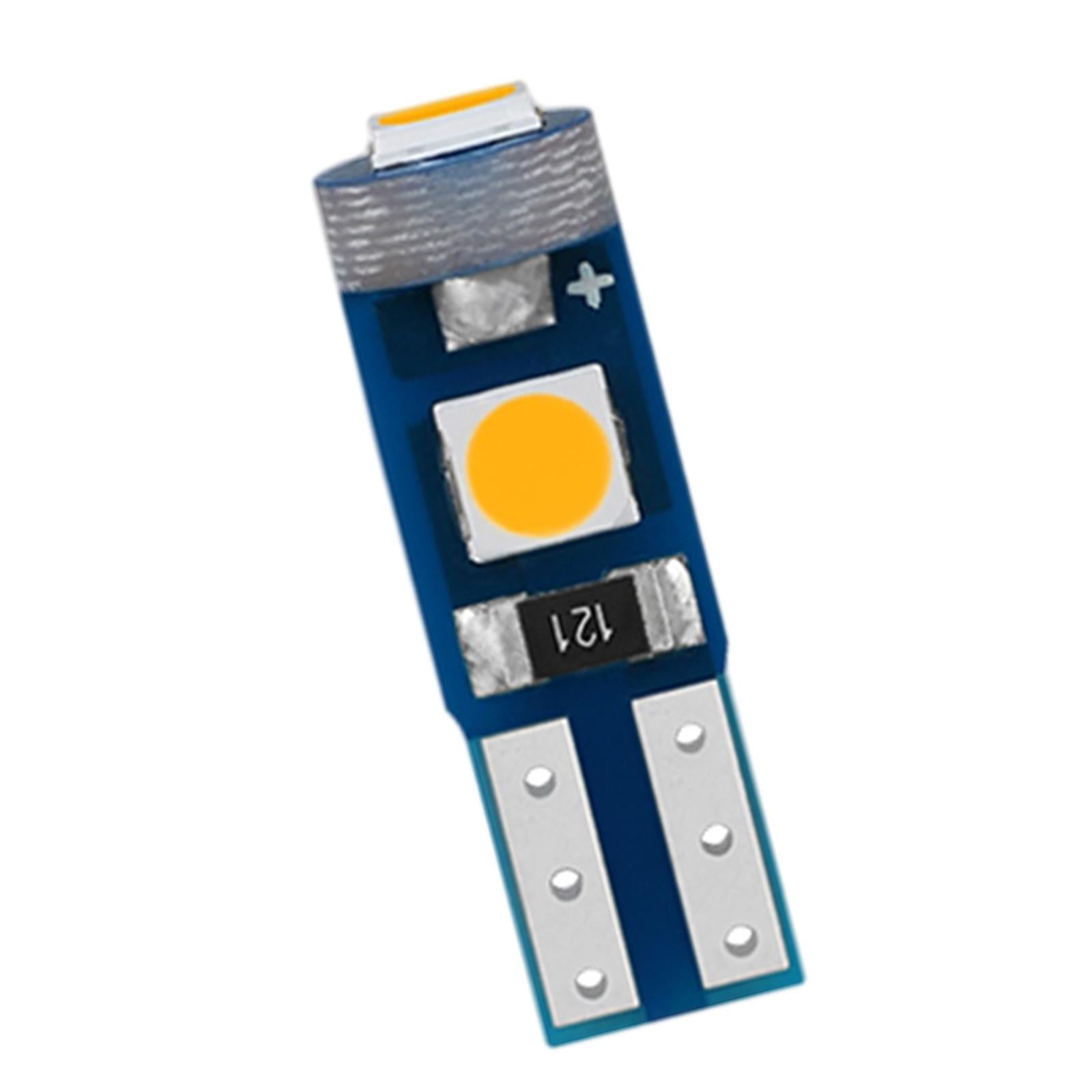 Ioensy - Coche Motocicleta Led Tablero Luz T5 3smd Indicador Ajuste Para Luces De Lectura Amarillo