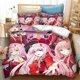 thumbnail image 1 of DARLING in the FRANXX Zero Two 02 Bedding Set Boys Girls Size Duvet Cover Pillowcase Bed Kids Adult Bed Sheets, 1 of 5