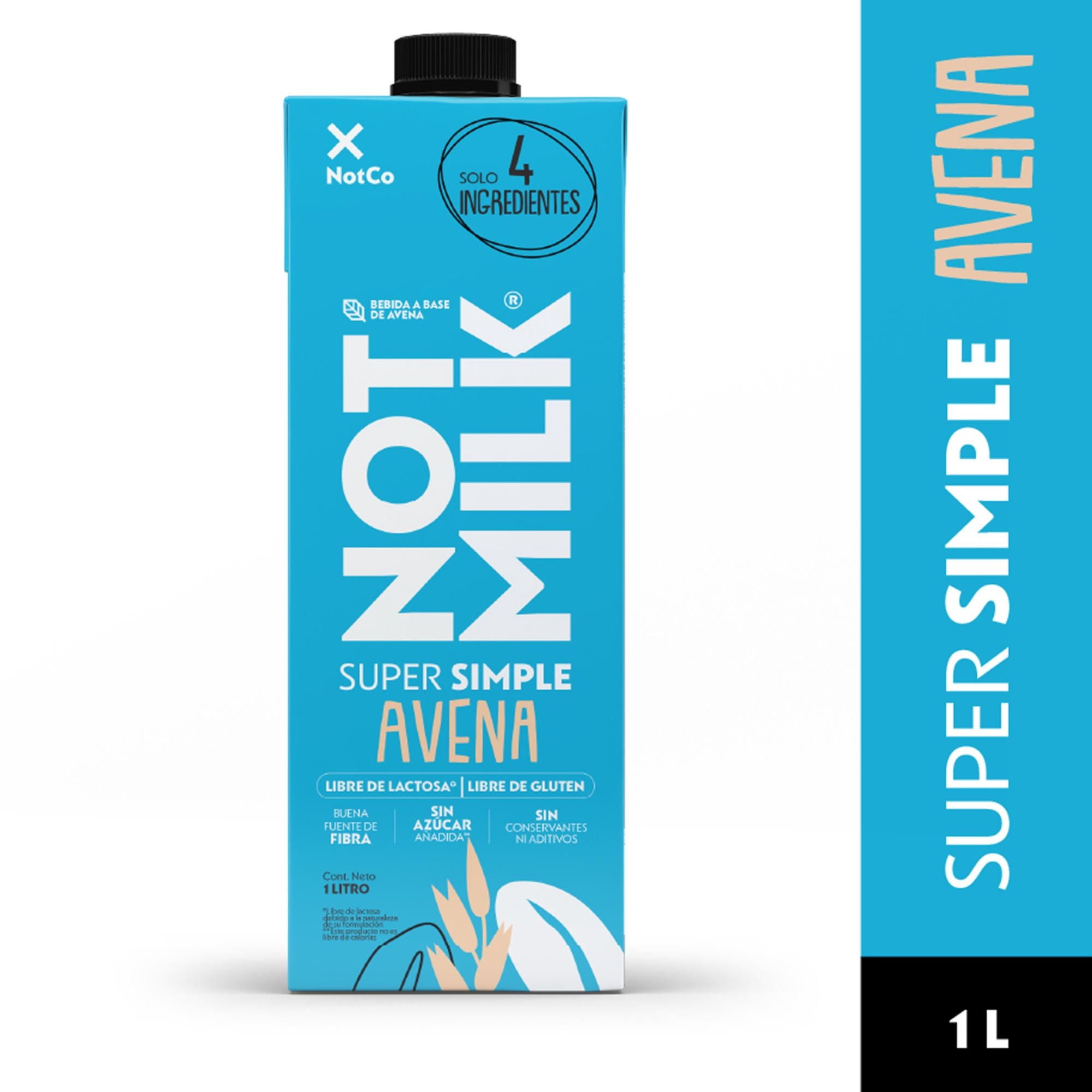 Bebida Vegetal NotMilk Simple Avena 4 Ingredientes, 1 L | Lider