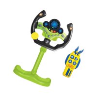 Magideal - Volante De Juguete De Simulación De Conducción, Juguetes Interactivos De Conducción Eléctrica, Juguete Con Sonido, Música Y Luz Para Regalos De Niños Verde
