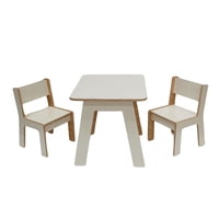 Amuv - Set 1 Mesa + 2 Sillas Niños Blanco