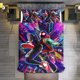 thumbnail image 1 of Miles Morales Across the Spider Verse Tin Sign 3 Piece Sets Full/Queen Size - Reversible Microfiber Quilts with 2 Shams Soft Lightweight Bedspread Coverlet Comforter for All Season Bed Sheets, 1 of 5