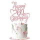 thumbnail image 1 of Decoración para tartas AROKIPPRY con purpurina en oro rosa, feliz 60 cumpleaños, 1 of 7
