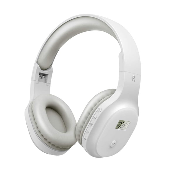 Auriculares YUFFUN A8 con radio FM recargables, color blanco