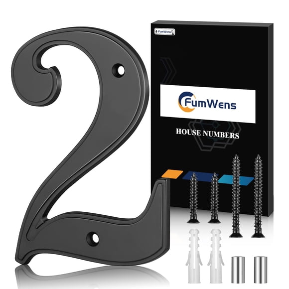 Números Para Casa Modernos De 12 7 Cm Negro Aleación De Zinc Para Exterior