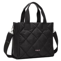 Calu Bags - Cartera Tote Helena Acolchada Negro Calu