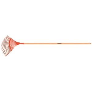Tramontina - Barre Hojas Metalica 22 Dientes Mango Madera 120Cm-Naranjo Naranja Claro