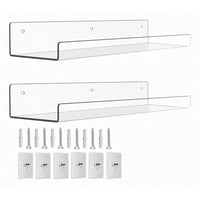 Genérico - 4 Repisas Flotantes Estantes Flotantes De Acrílico Genérica