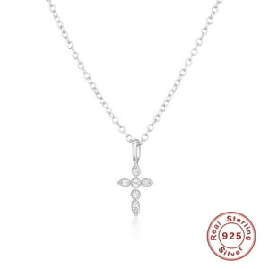 Heshpaws - Collar Cruz Religiosa De Plata De Ley