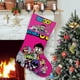 thumbnail image 1 of Los Jóvenes Titanes en Acción Tema: Calcetines de Navidad, fino lino blanco para colgar en escaleras y chimenea, decoración navideña para el hogar, regalo de Navidad. 45cm × 32cm, 1 of 5