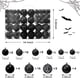 thumbnail image 4 of 100 bolas navideñas para árbol de Navidad, delicado juego de adornos navideños artesanales de plástico irrompible para Año Nuevo, fiestas de bodas y otras festividades., 4 of 5