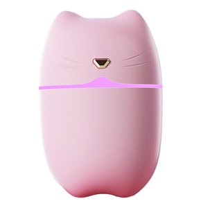 Magideal - Desktop 260Ml Cat Pequeño Humidificador De Aire Difusor De Niebla, Para El Dormitorio Del Bebé Carga Usb Función De Apagado Automático , Rosado