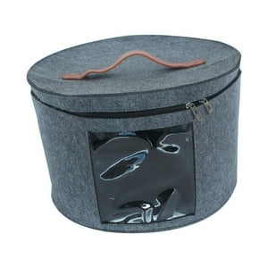 Genérico - Caja De Almacenamiento Para Sombreros, Caja De Almacenamiento Apilable Para Sombreros, Para Guardar Ropa En El Armario, Almacenamiento De Juguetes, Gris Mediano