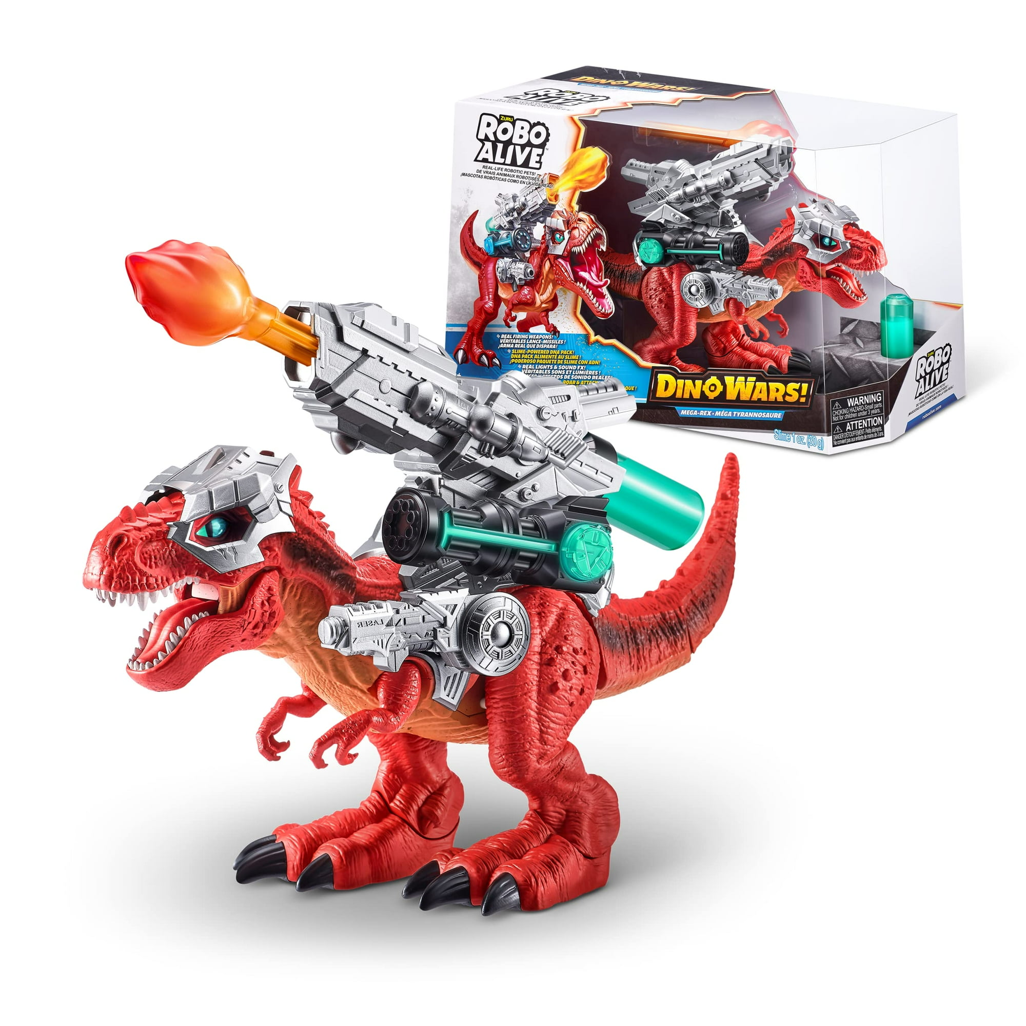 Toy Robo Alive Dino Wars Mega-rex T-rex Con Armadura Y Armas