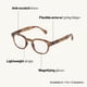 thumbnail image 2 of Gafas de lectura IZIPIZI #C Havane +2.0, 2 of 9