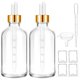 thumbnail image 1 of Botellas de vidrio Bumobum 120 ml Pack de 2 con tapa dorada, 1 of 7