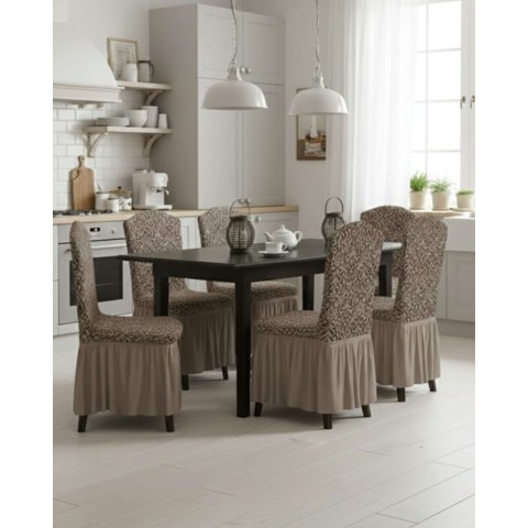 Mylhogar - Juego De 6 Fundas De Silla Tejido 3D