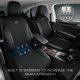 thumbnail image 2 of Fundas para asientos de coche Skechers Work, piel Oxford, tela negra, 2 of 7