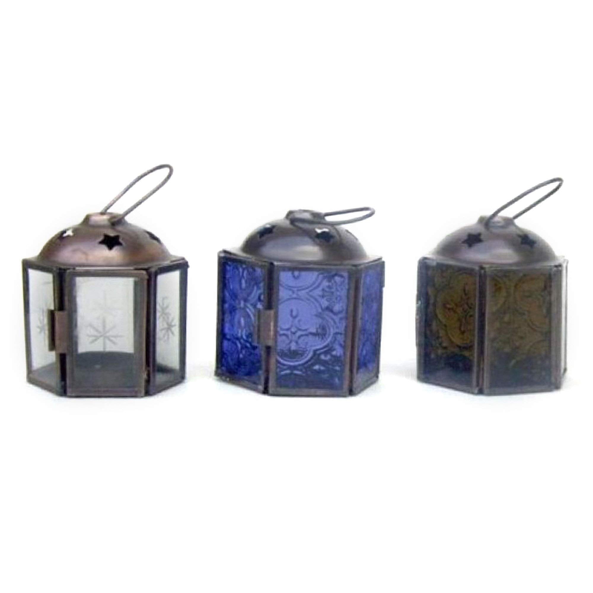 Farol Con Forma De Vela India Overseas Trading Corp, Juego De Hierro Envejecido, 3 X 6