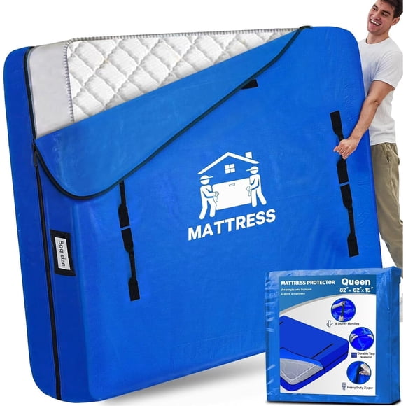 Bolsa Colchón Queen 82x62x15 Impermeable Con 8 Asas