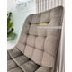 thumbnail image 3 of Silla Para Comedor Tapizado Felpa Con Diseño Cuadro Base Negra - Marron, 3 of 3