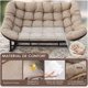 thumbnail image 4 of Sillon Mecedor Sillamecedora Sitial Dos Cuerpo Jardín Living Beige, 4 of 8