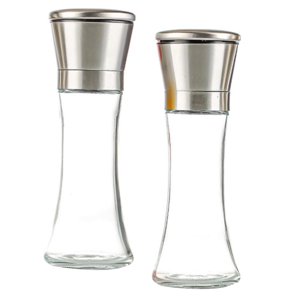 Magideal - Molinillo Manual De Sal, Pimienta, Especias, Botella De Condimento Para El Hogar, Molinillo Portátil, Molinillo De Pimienta Para Picnic De Comino, 2