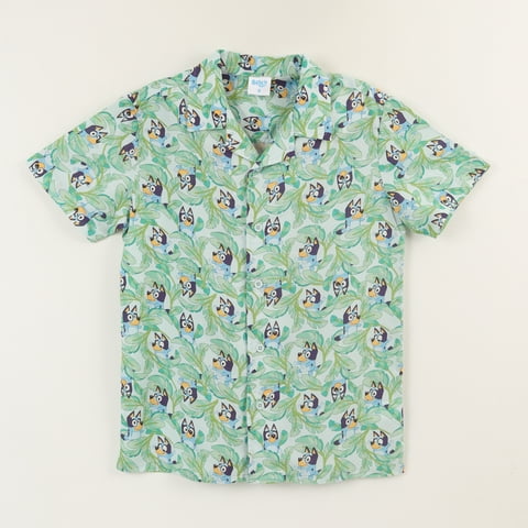 Guayabera Niño Celeste Full Print Bluey