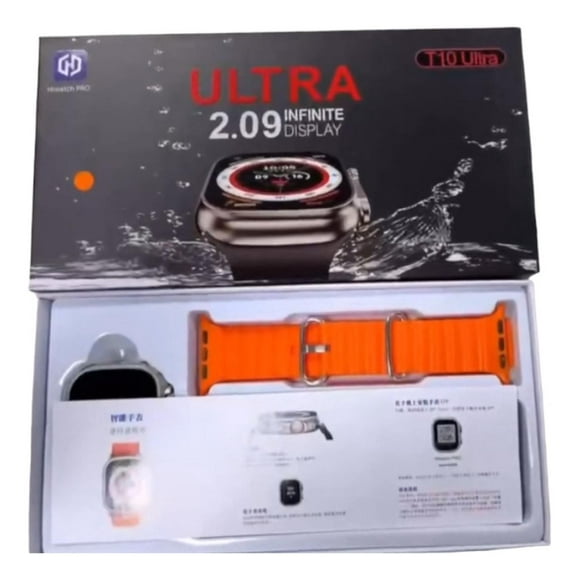 Reloj T10 Ultra Smartwatch Naranjo- Recibe Y Realiza Llamadas 2024 naranja
