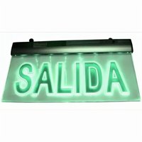 Genérico - Letrero Led Salida De Emergencia Recargable