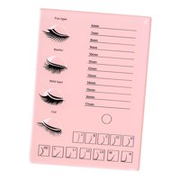 Magideal - Paleta De Pestañas, Bandeja De Extensión De Pestañas, Bandeja De Pestañas Diy, Líneas Numeradas, Acrílico, 6-17Mm, Herramienta Aplicadora De Pestañas, Rosa