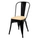 thumbnail image 2 of Silla Tolix Asiento Madera Replica Negro, 2 of 3