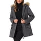 thumbnail image 1 of INSPIRE CHIC Chaqueta de Invierno para Mujer Abrigo Largo Acolchado Cálido a Prueba de Viento con Capucha de Piel Sintética L Gris, 1 of 6