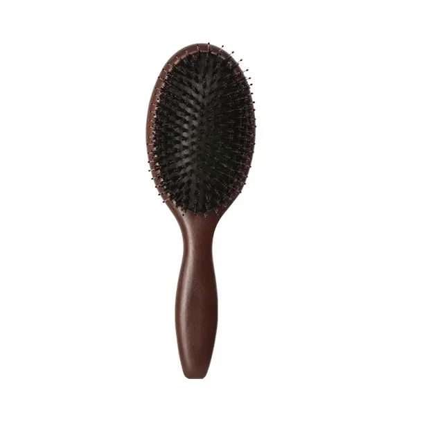 Boar Bristle Brush Wood Natural Hair Brush Dry Wet Detangle Wood Combs For Women Barber Beauty Care Paddle Scalp Massage Brush