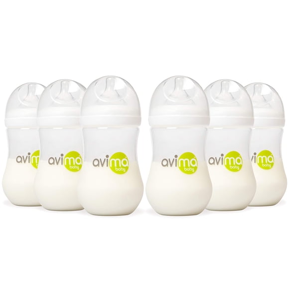 Biberones Avima 270 ml Anti Cólico Cuello Ancho Flujo Medio