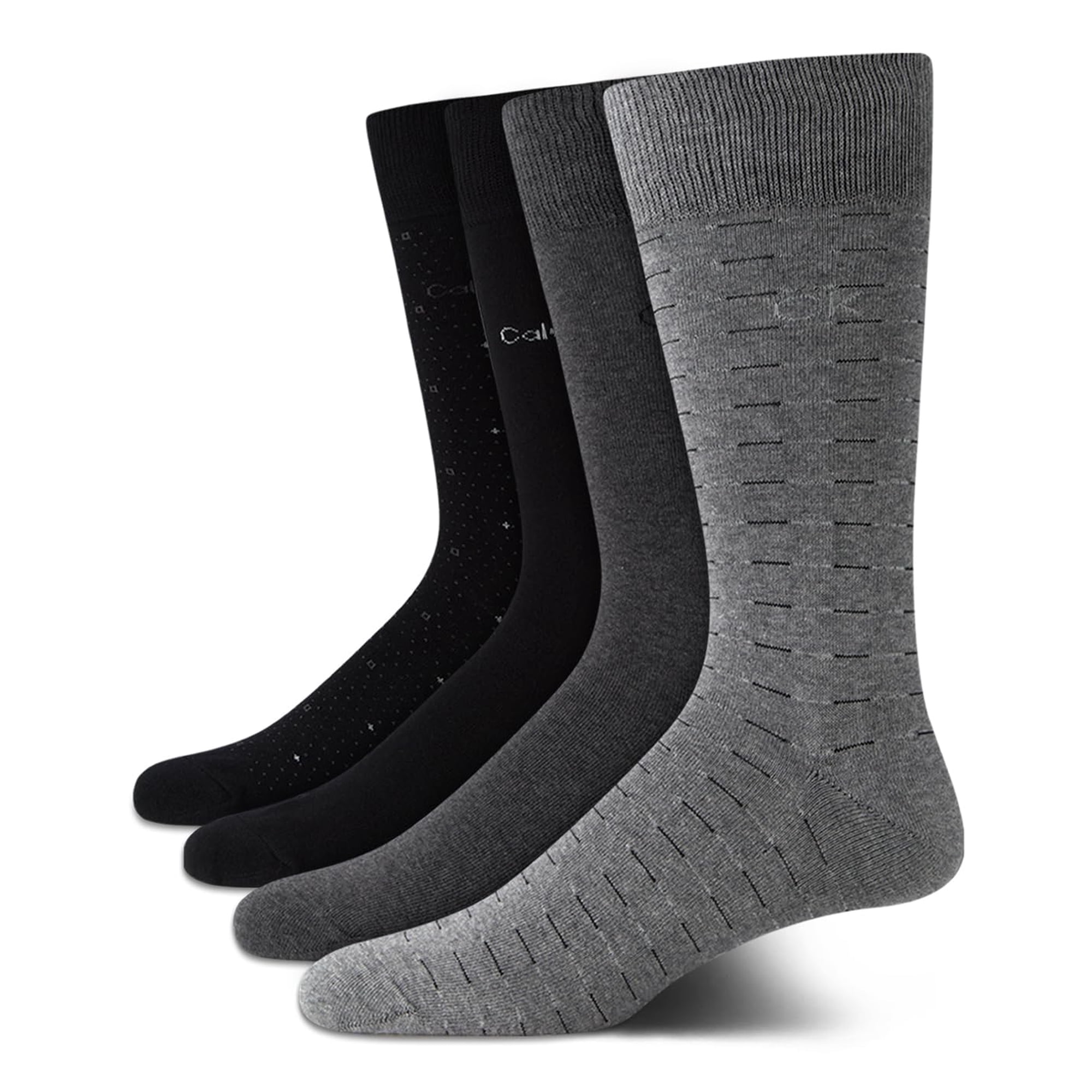 Calcetines De Vestir Calvin Klein, Mezcla De Algodón Suave, Paquete De 4 Unidades, Para Hombre