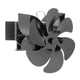 thumbnail image 1 of Ventilador De Estufa Colgante Para Chimenea Alimentado Por Calor De 6 Aspas Para Quemador De Madera/registro Negro, 1 of 5