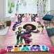 thumbnail image 2 of Equipo Supa Conjunto de sábanas temático, trío de piezas, cómodo y amigable con la piel, diseño único, regalo de decoración para el hogar para familiares, amigos y fans,173cm *218cm, 2 of 6