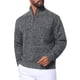 thumbnail image 5 of INSPIRE CHIC Suéter de Hombre con Cremallera Cuarto Manga Larga Cuello Simulado Pullover Suéteres L Gris Oscuro, 5 of 6